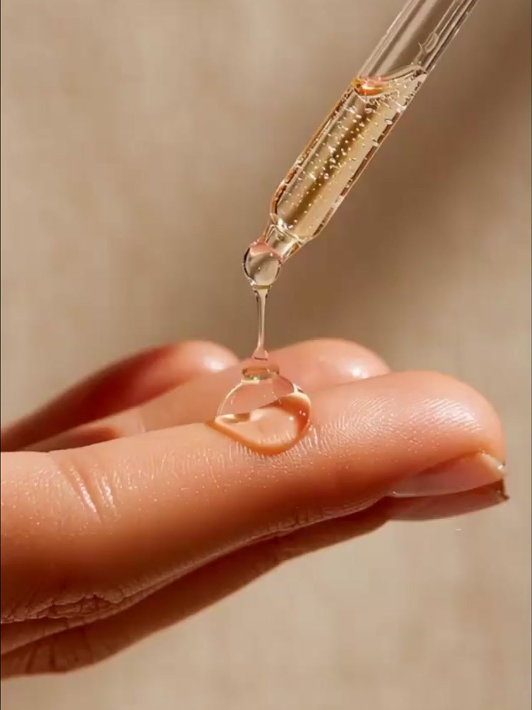 Olio naturale applicato sulla pelle per la linea BeeCare